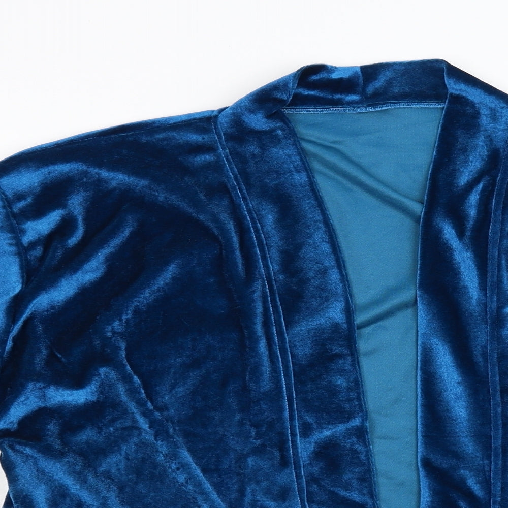 Preworn Womens Blue  Velvet Jacket  Size L