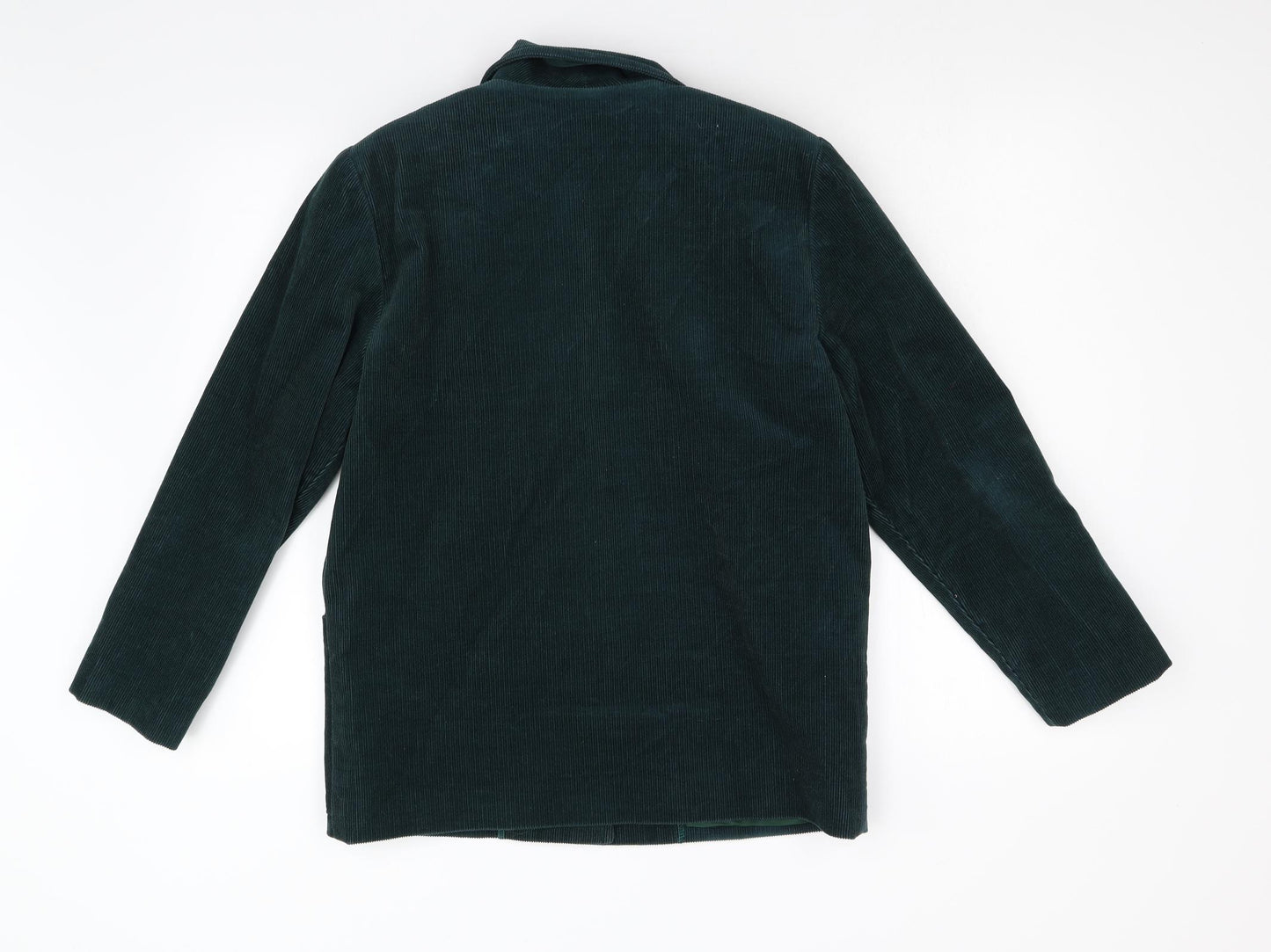 Preworn Womens Green  Corduroy Jacket Blazer Size 12