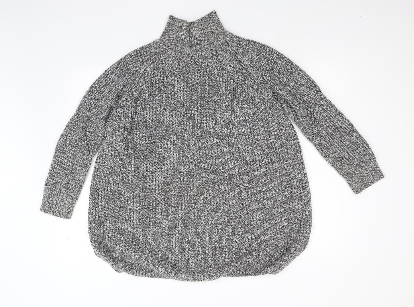 Topshop Womens Grey  Knit Pullover Jumper Size 10