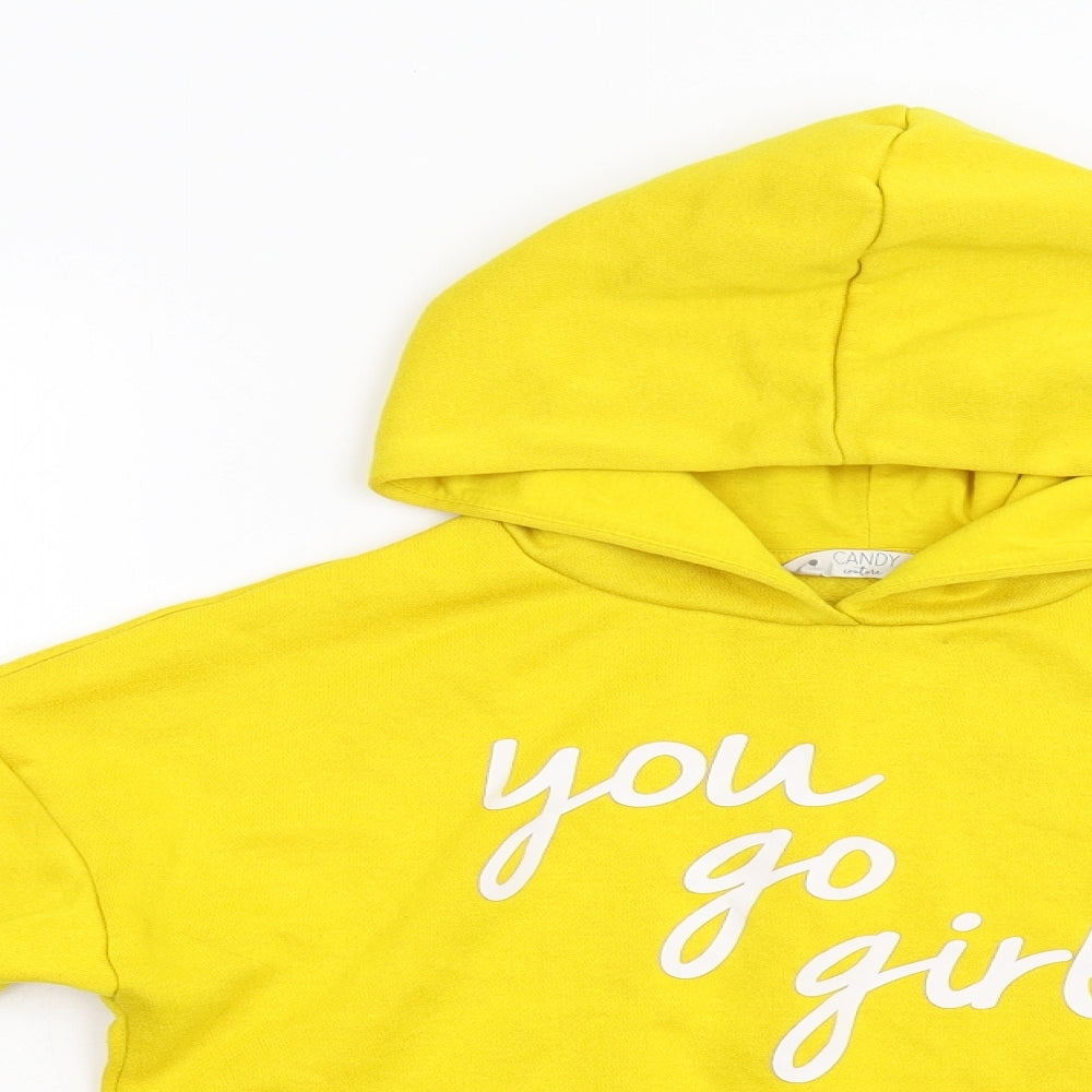 Matalan Girls Yellow   Pullover Hoodie Size 12 Years