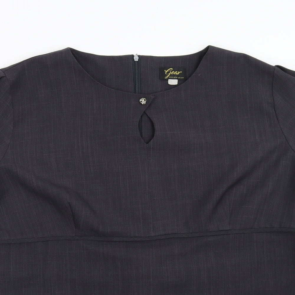 Gear Womens Grey   Basic Blouse Size 18