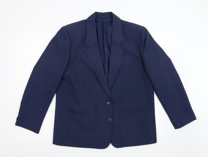 Preworn Womens Blue Jacket Suit Jacket Size 16