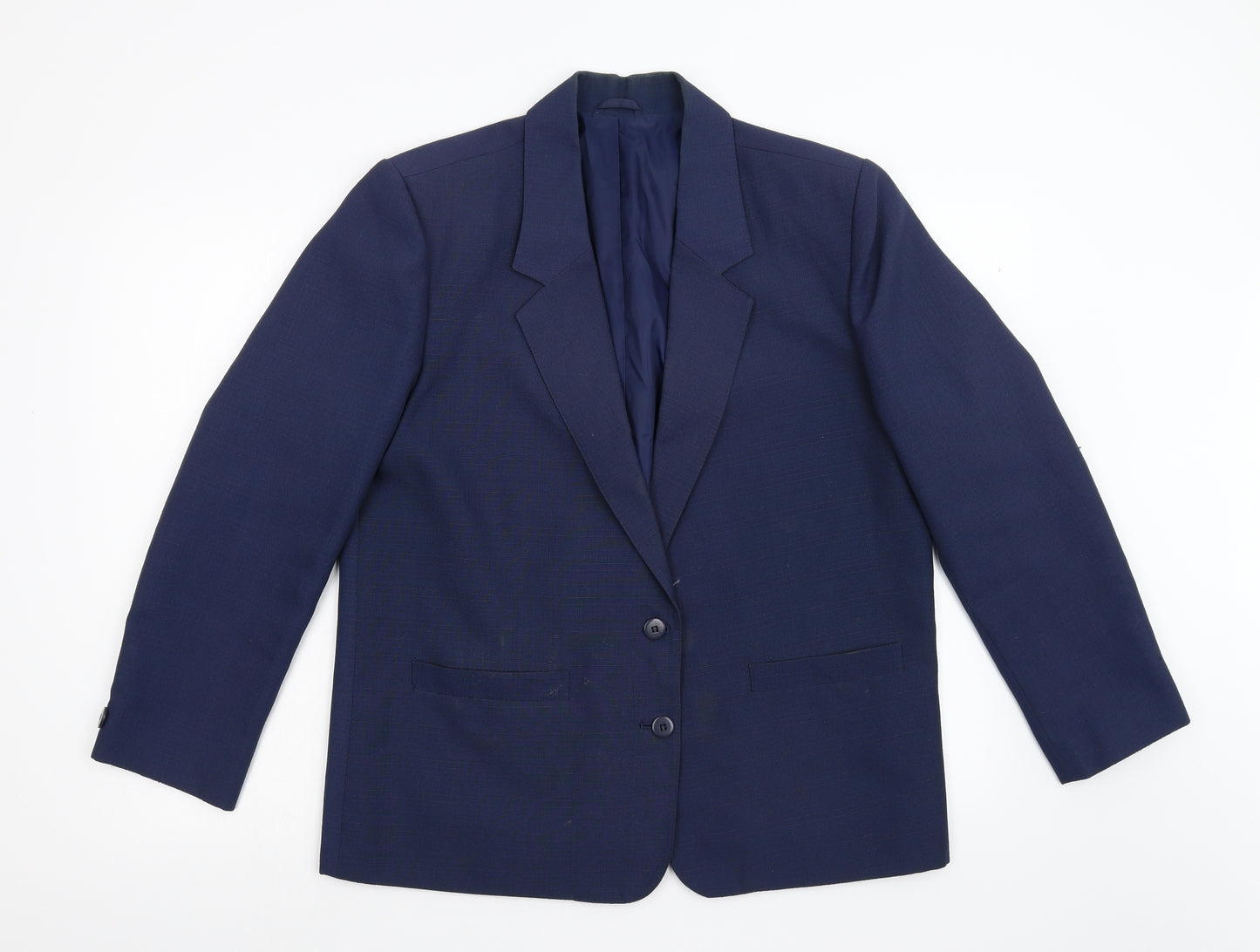 Preworn Womens Blue   Jacket Suit Jacket Size 16
