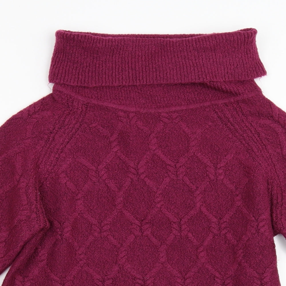 Nutmeg Womens Pink  Knit Pullover Jumper Size 14