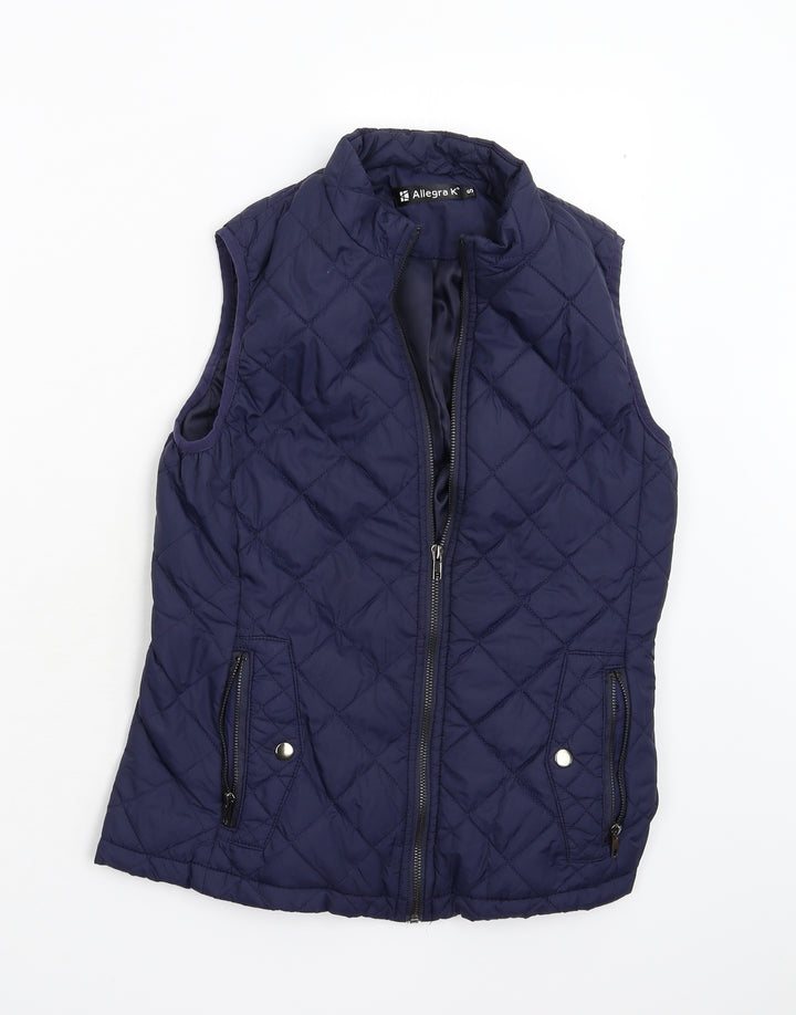 Allegra K Womens Blue   Gilet Waistcoat Size S