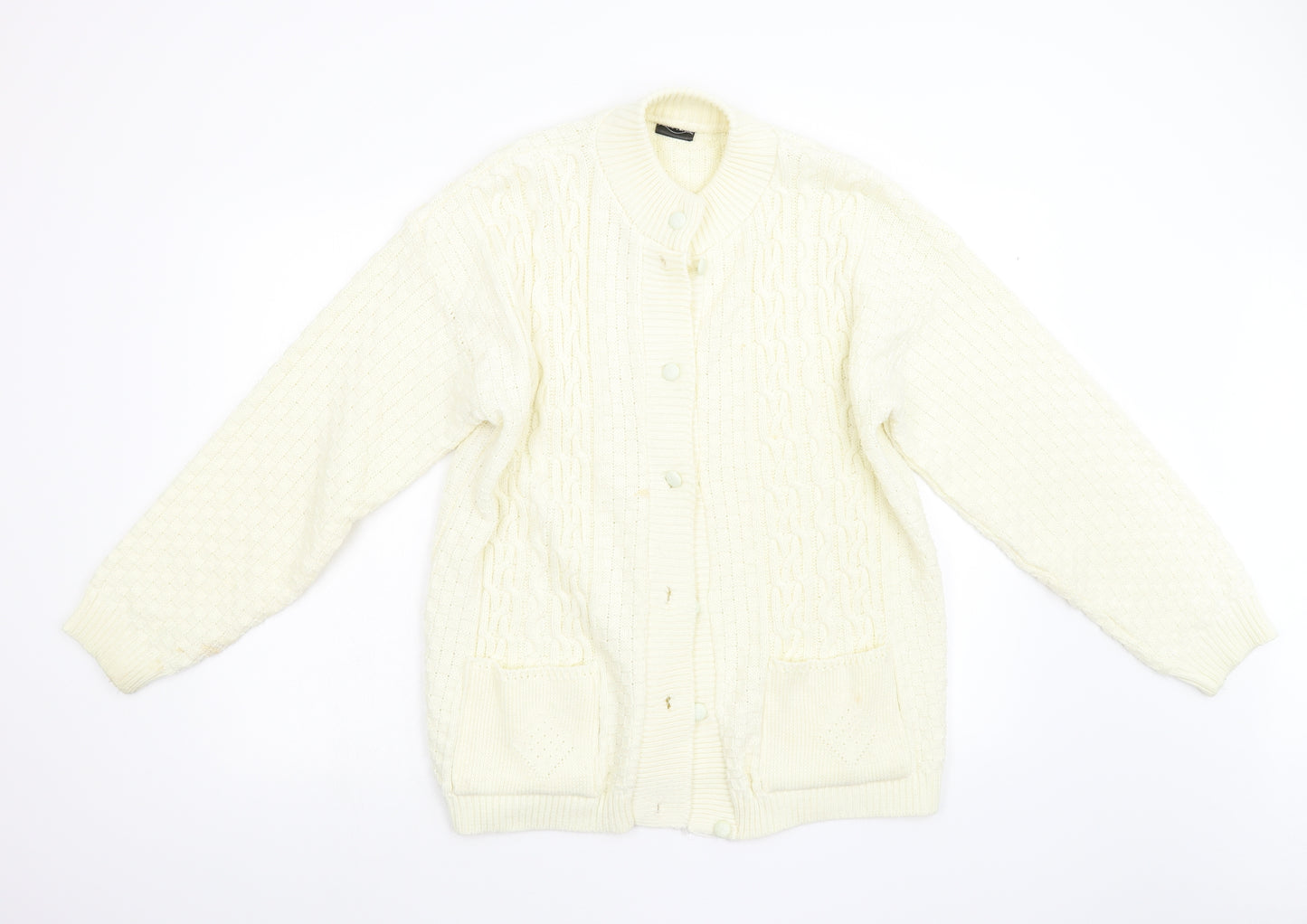 Sapphire Womens Beige  Knit Cardigan Jumper Size L