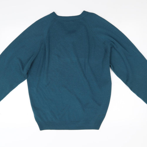Essential Mens Green  Knit Pullover Jumper Size S