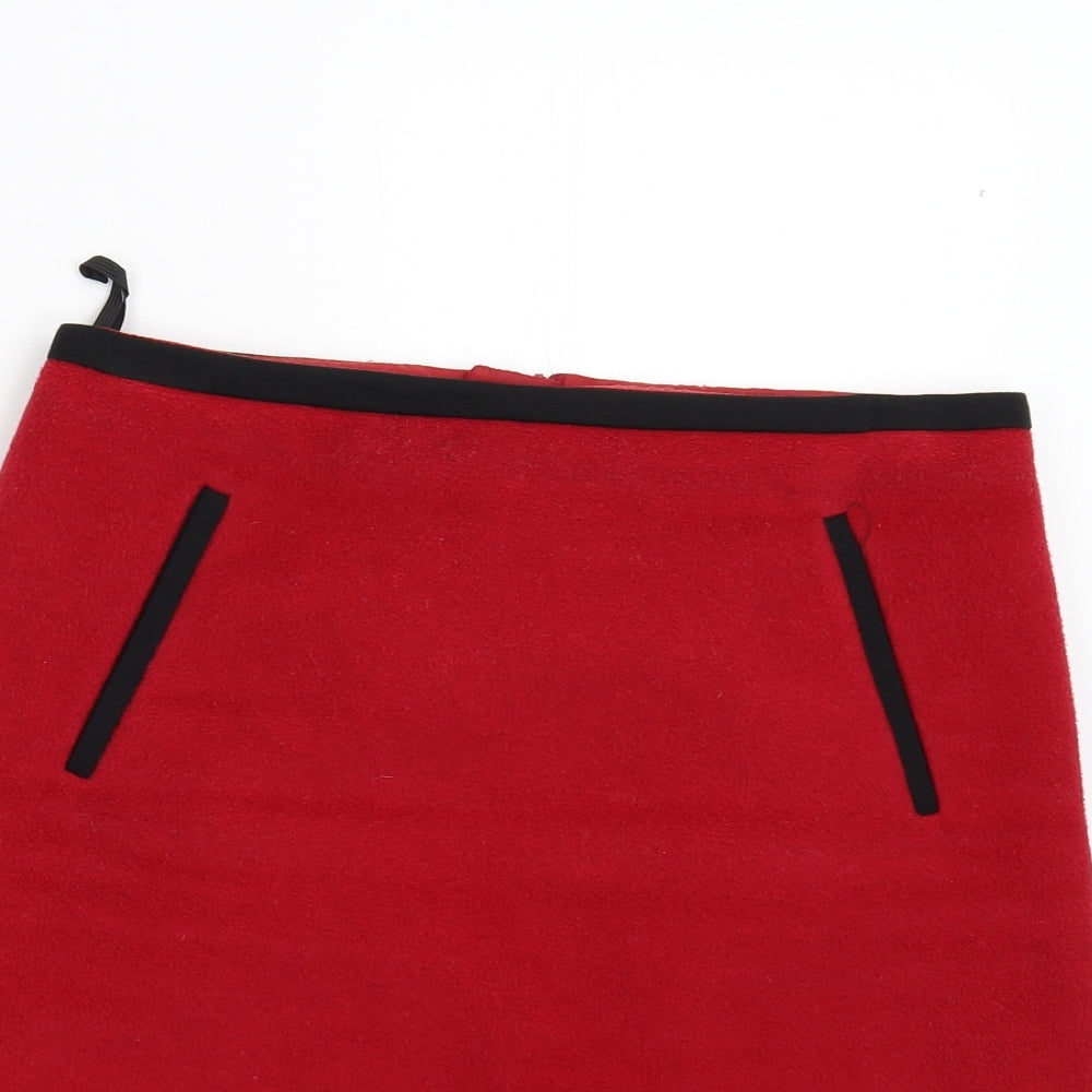 M&S Womens Red   Mini Skirt Size 10