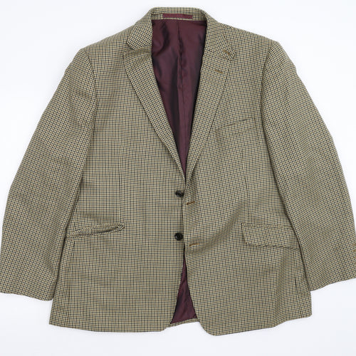 M&S Mens Brown Houndstooth  Jacket Blazer Size 46