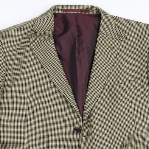 M&S Mens Brown Houndstooth  Jacket Blazer Size 46