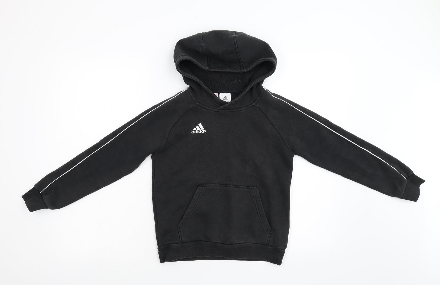 adidas Boys Black   Pullover Hoodie Size 9-10 Years