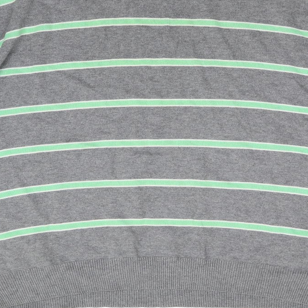 Matalan Mens Grey Striped  Pullover Jumper Size L