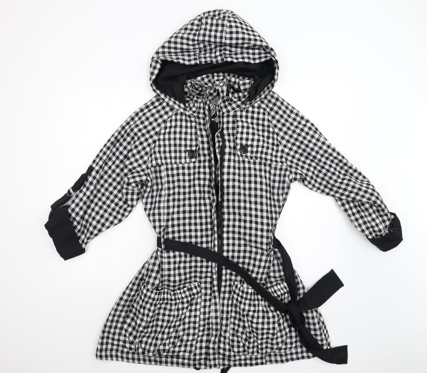 Primark Womens Multicoloured Check  Overcoat Coat Size 16