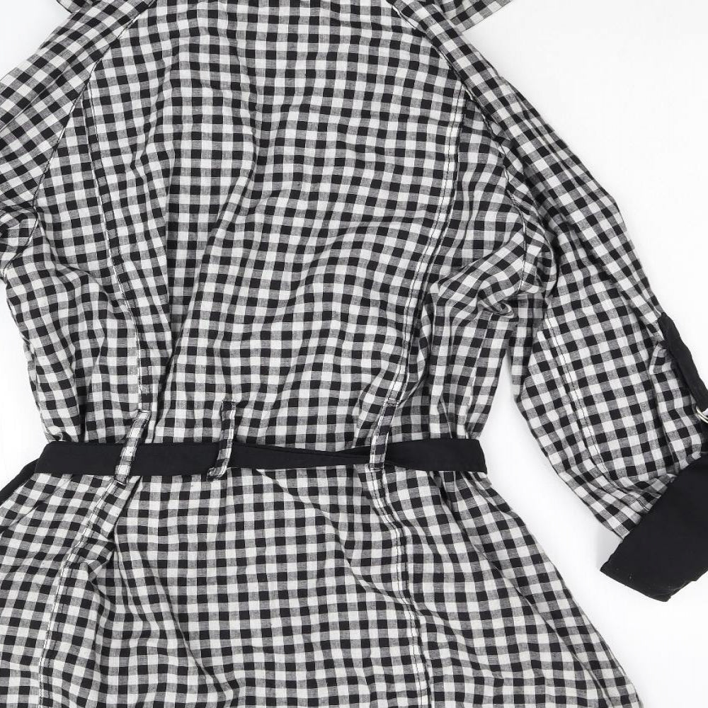 Primark Womens Multicoloured Check  Overcoat Coat Size 16