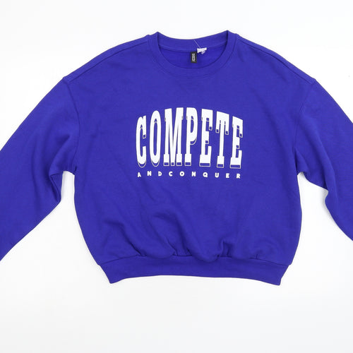 Divided Womens Blue   Pullover Sweatshirt Size M