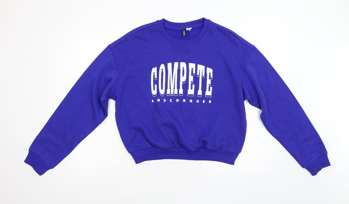 Divided Womens Blue Pullover Sweatshirt Size M