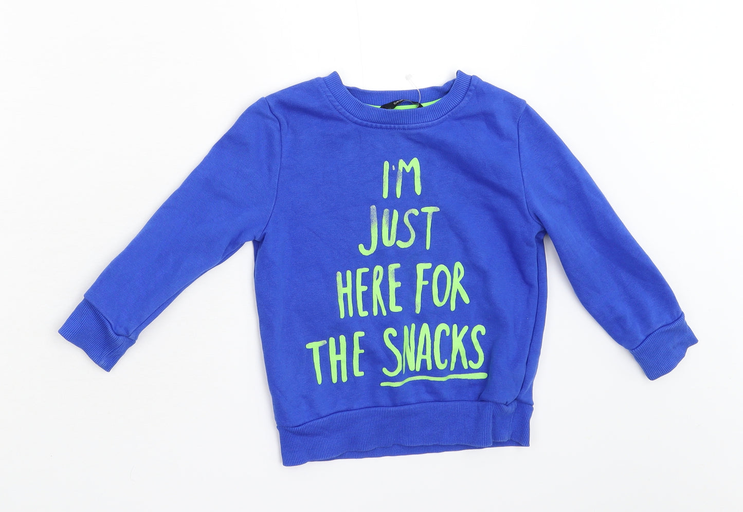 George Boys Blue   Pullover Sweatshirt Size 2-3 Years