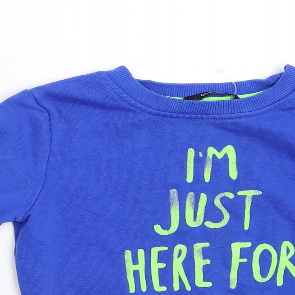 George Boys Blue   Pullover Sweatshirt Size 2-3 Years