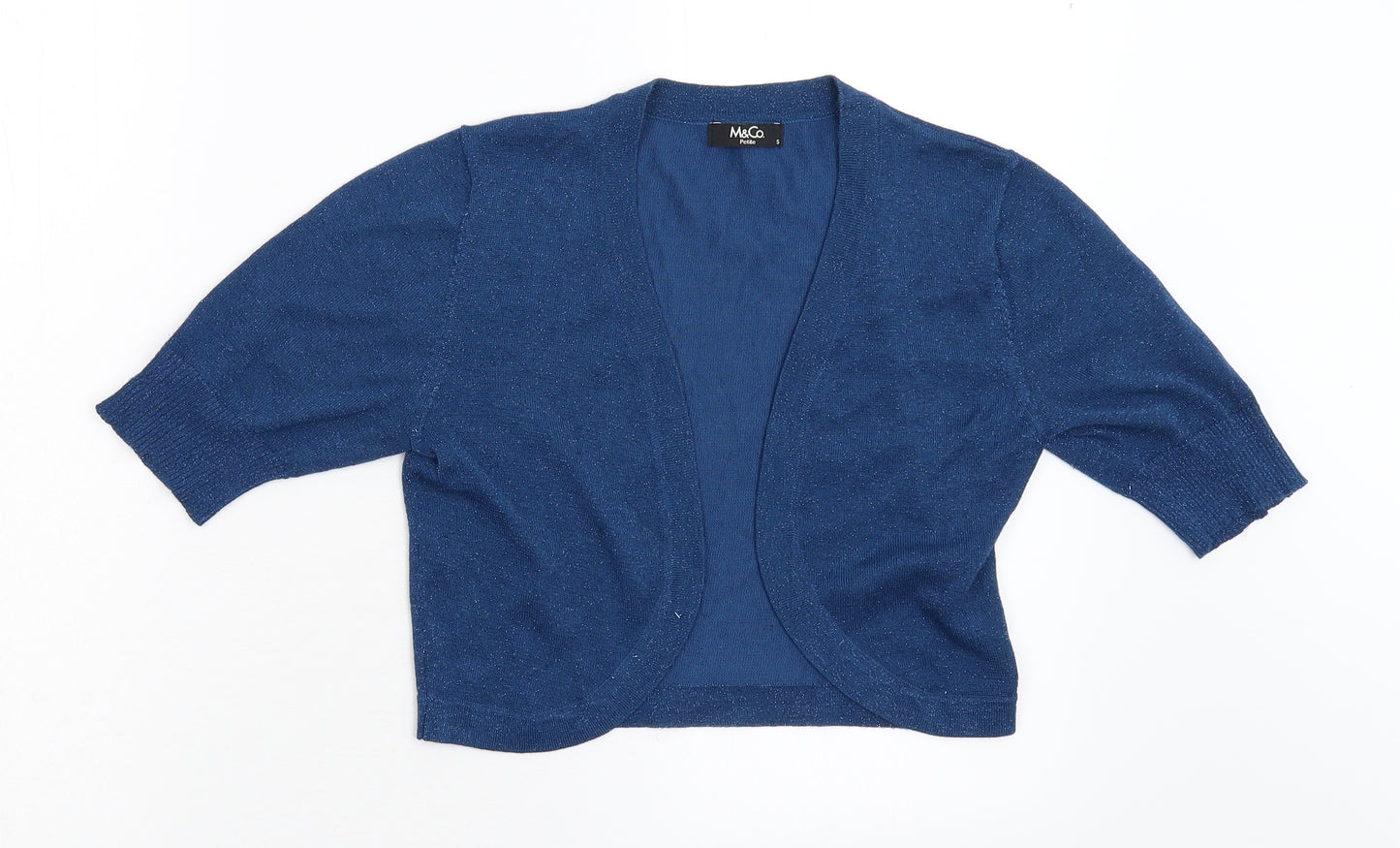 M&Co Womens Blue   Shrug Jumper Size S
