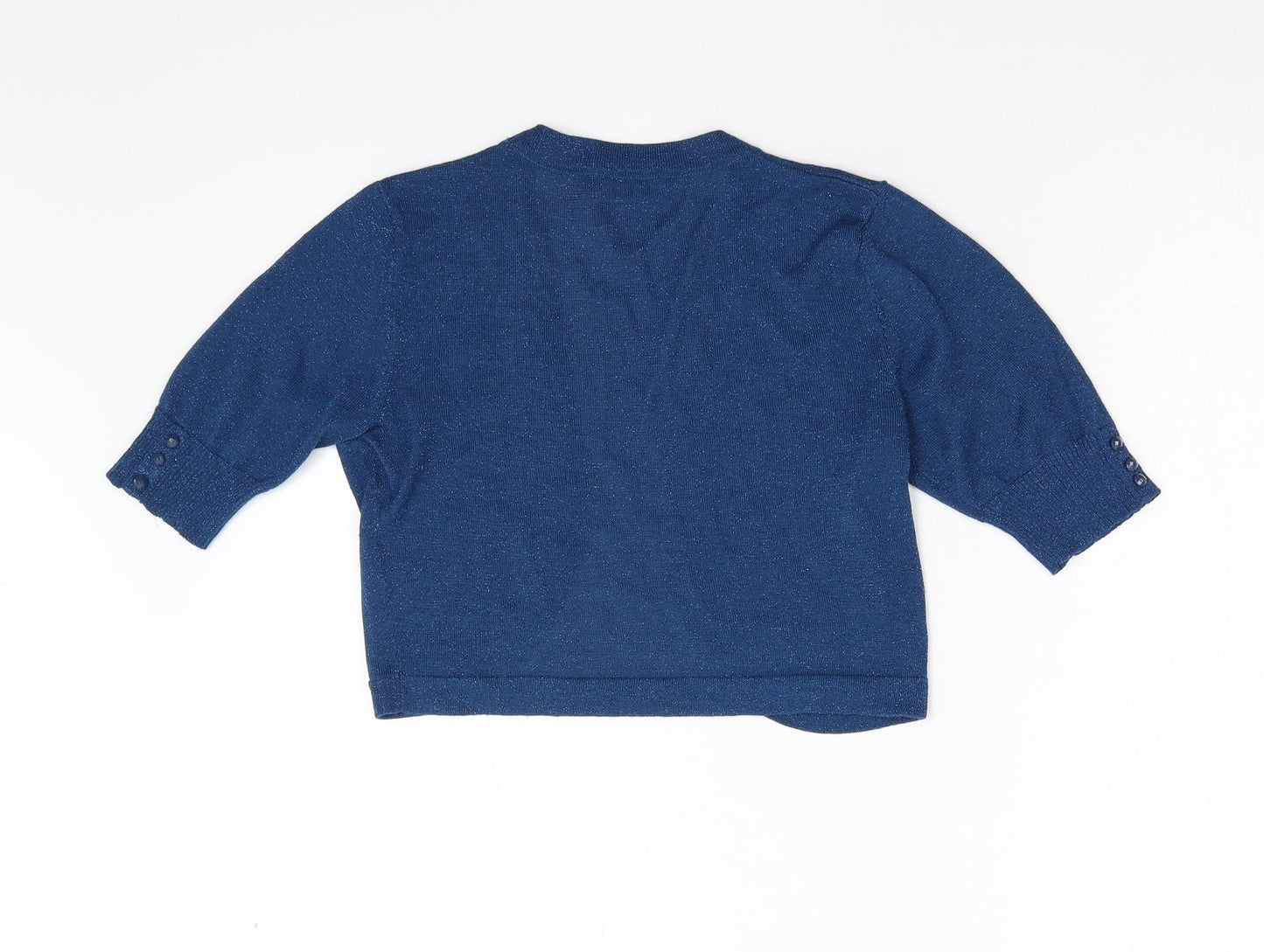M&Co Womens Blue   Shrug Jumper Size S
