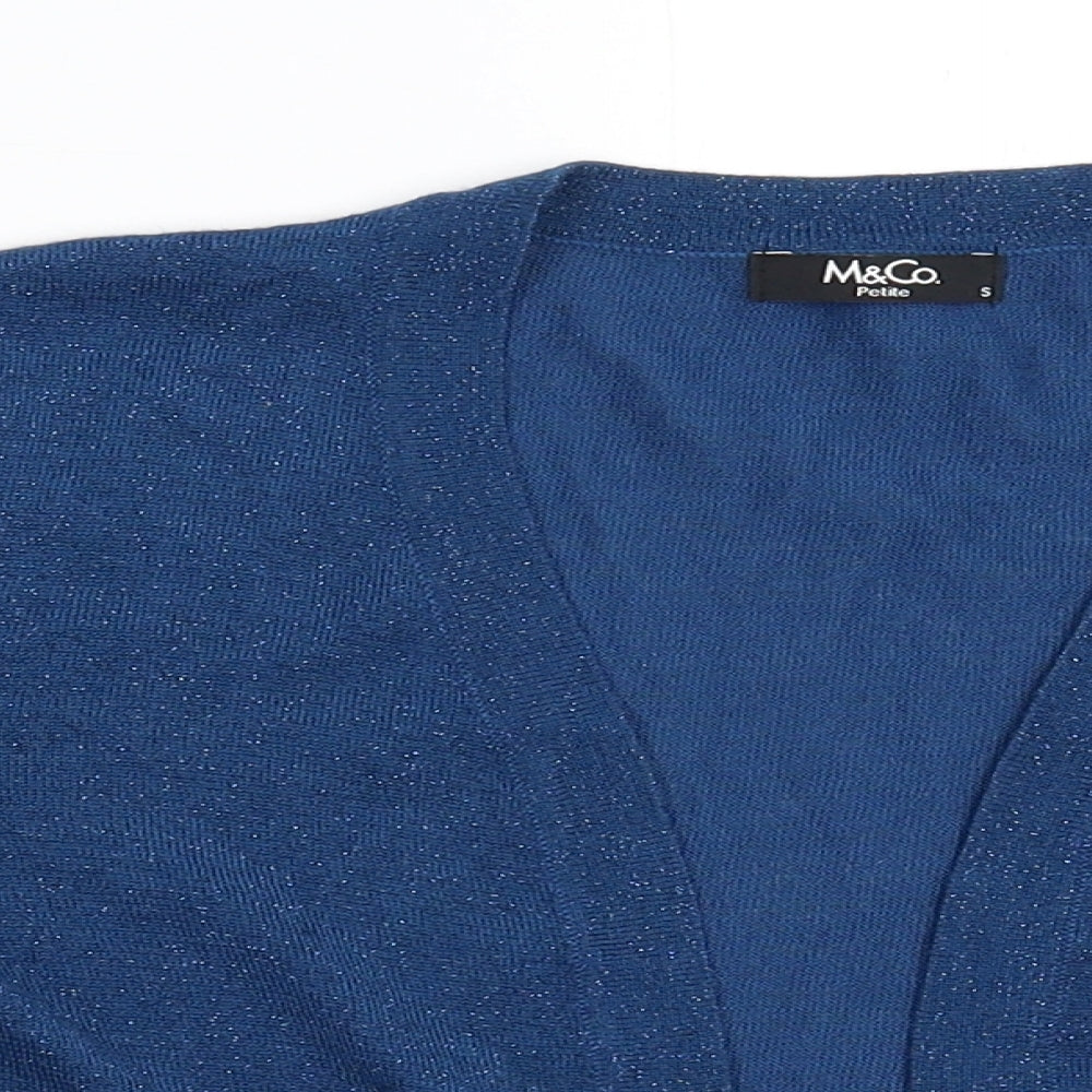 M&Co Womens Blue   Shrug Jumper Size S