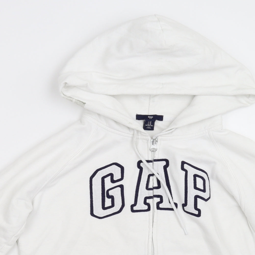 Gap Womens White   Full Zip Hoodie Size M