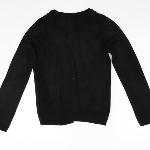 Evie Womens Black  Knit Cardigan Jumper Size 10