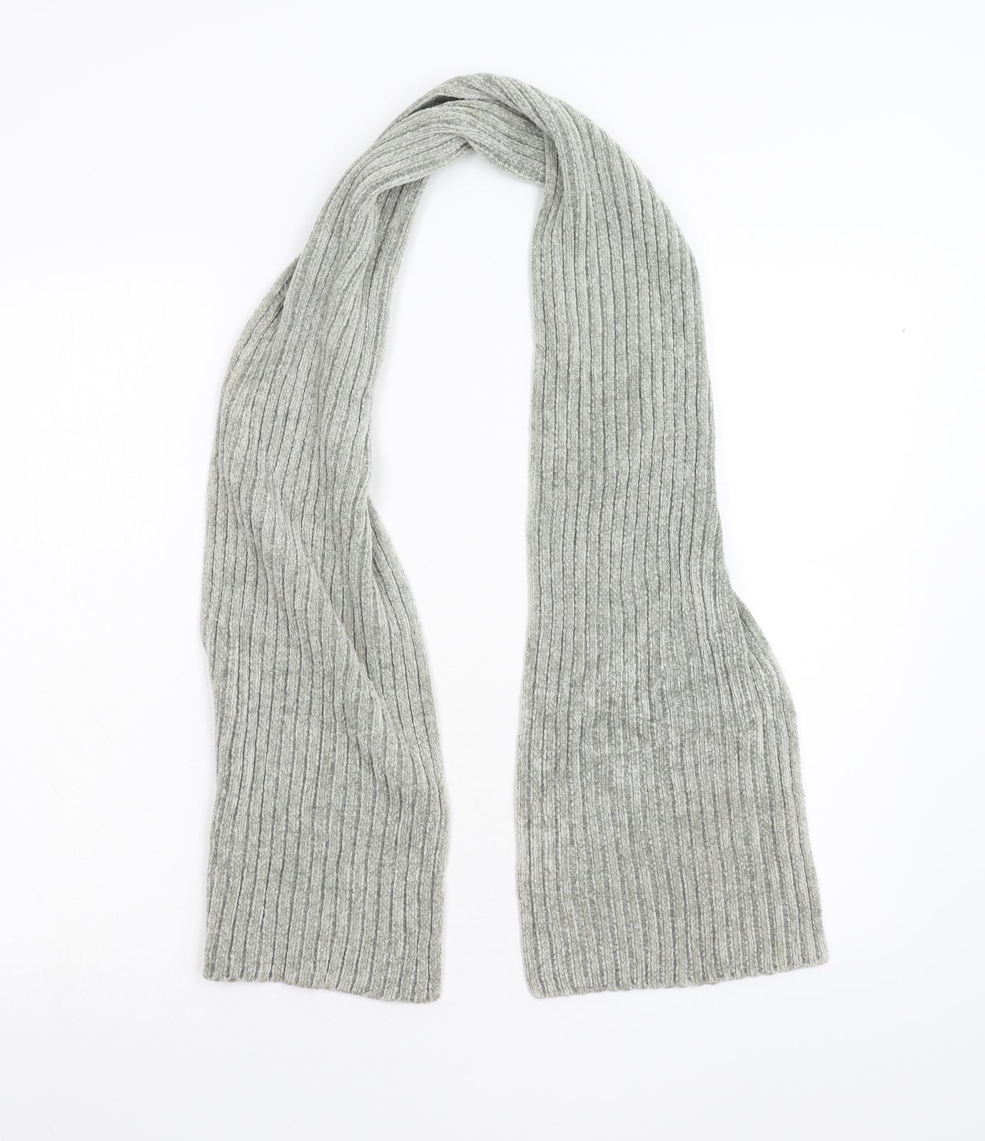 Preworn Unisex Grey  Knit  Scarf