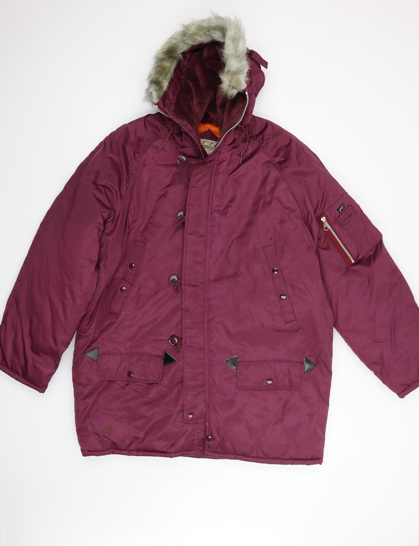 Jo Jo Snorkel Mens Red   Overcoat Coat Size 44