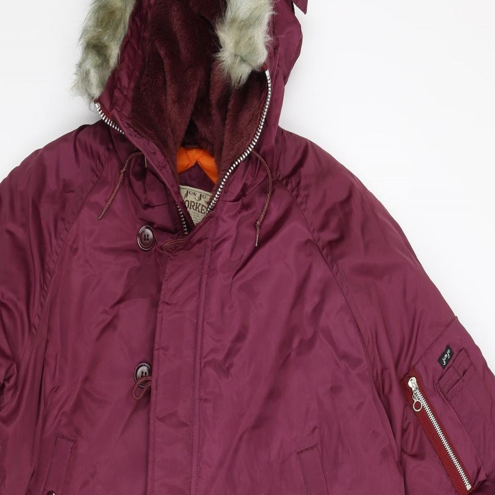 Jo Jo Snorkel Mens Red   Overcoat Coat Size 44
