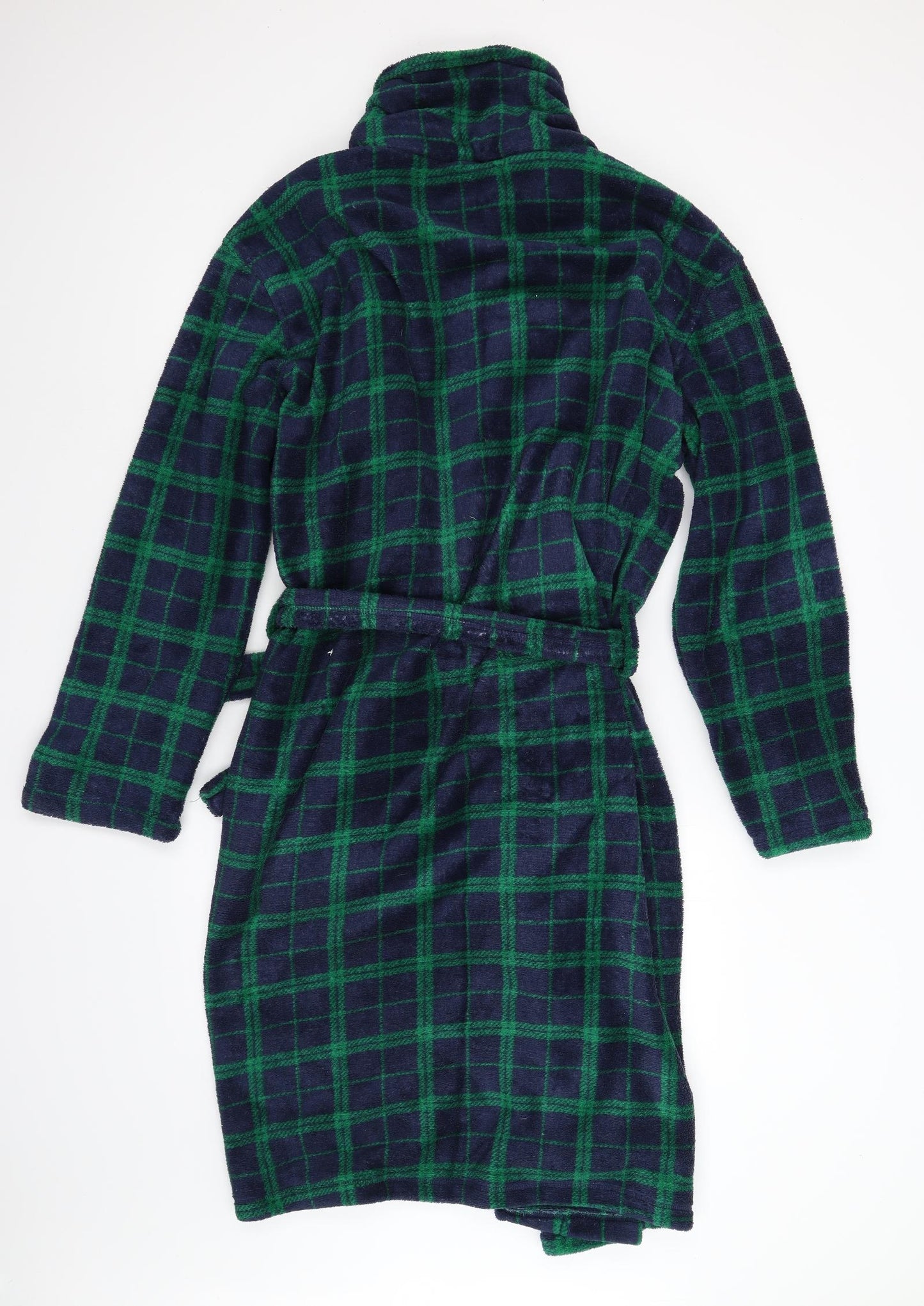 Primark Mens Multicoloured Check Fleece  Gown Size L