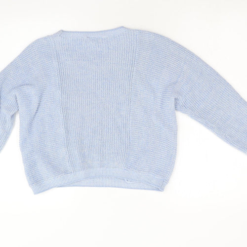 Topshop Womens Blue  Knit Pullover Jumper Size 10