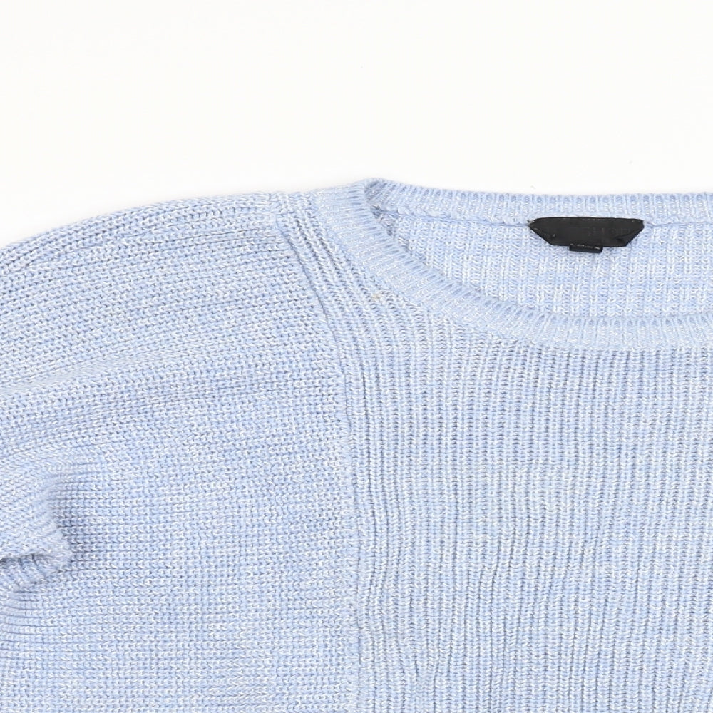 Topshop Womens Blue  Knit Pullover Jumper Size 10