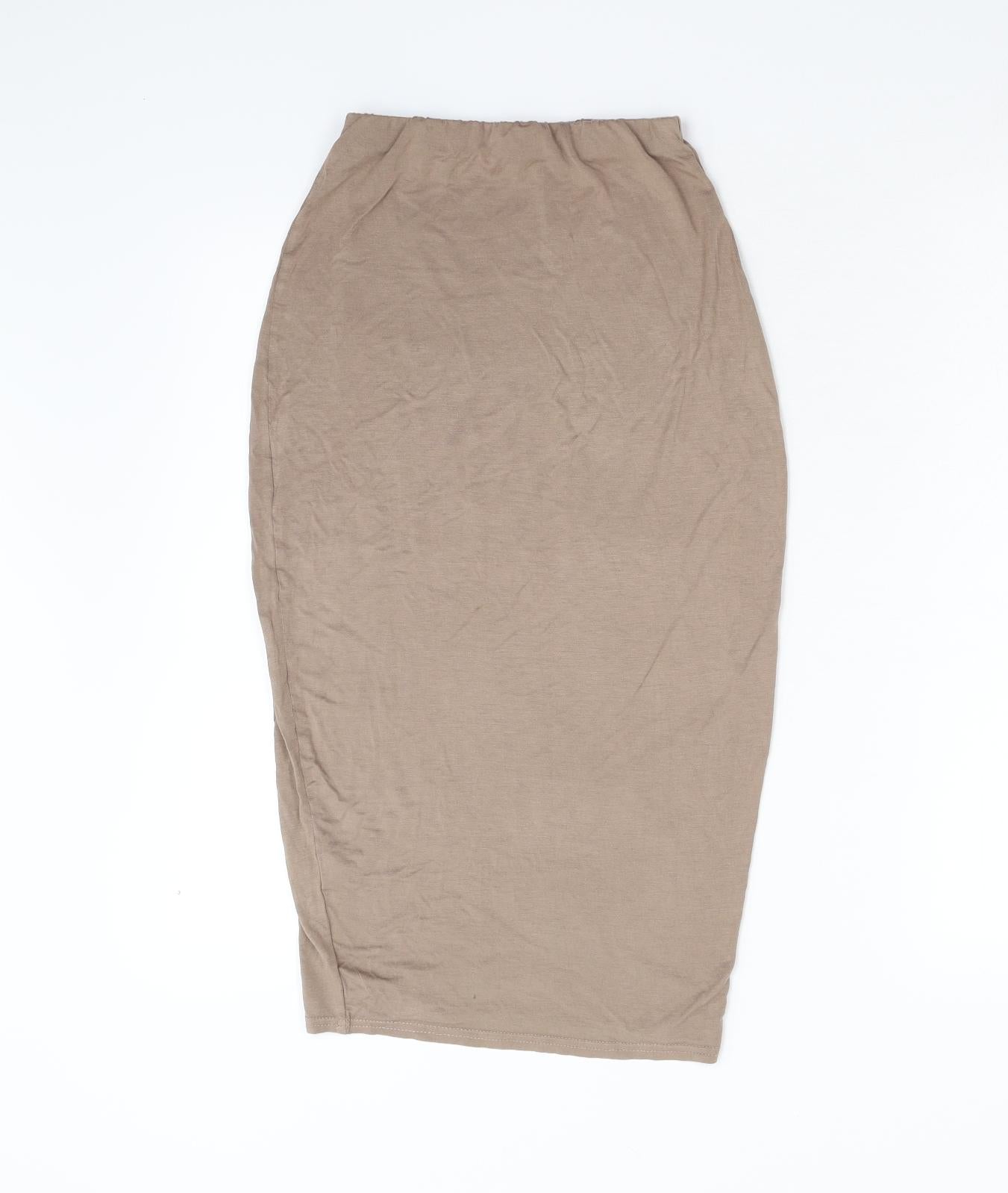 Pretty Little Thing Womens Beige   Straight & Pencil Skirt Size 8