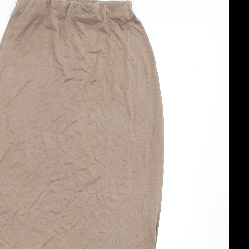 Pretty Little Thing Womens Beige   Straight & Pencil Skirt Size 8