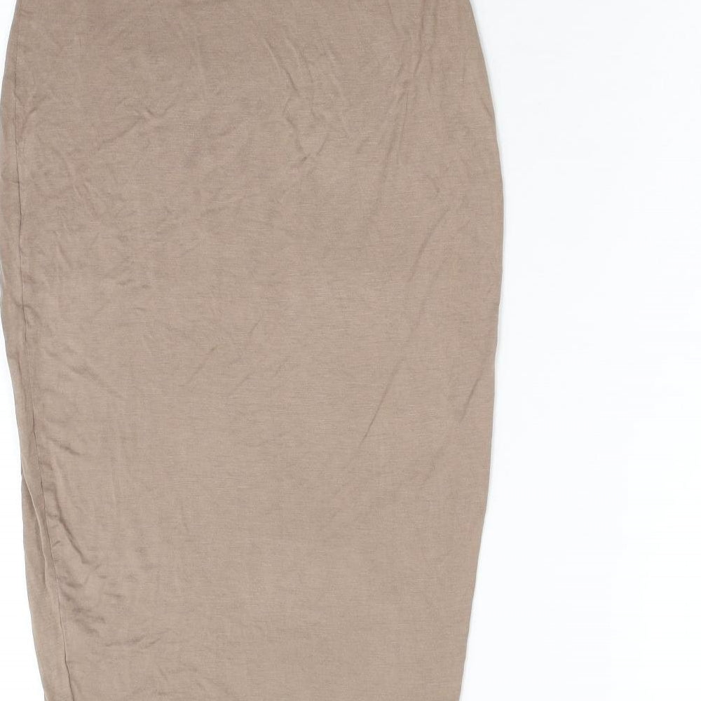 Pretty Little Thing Womens Beige   Straight & Pencil Skirt Size 8