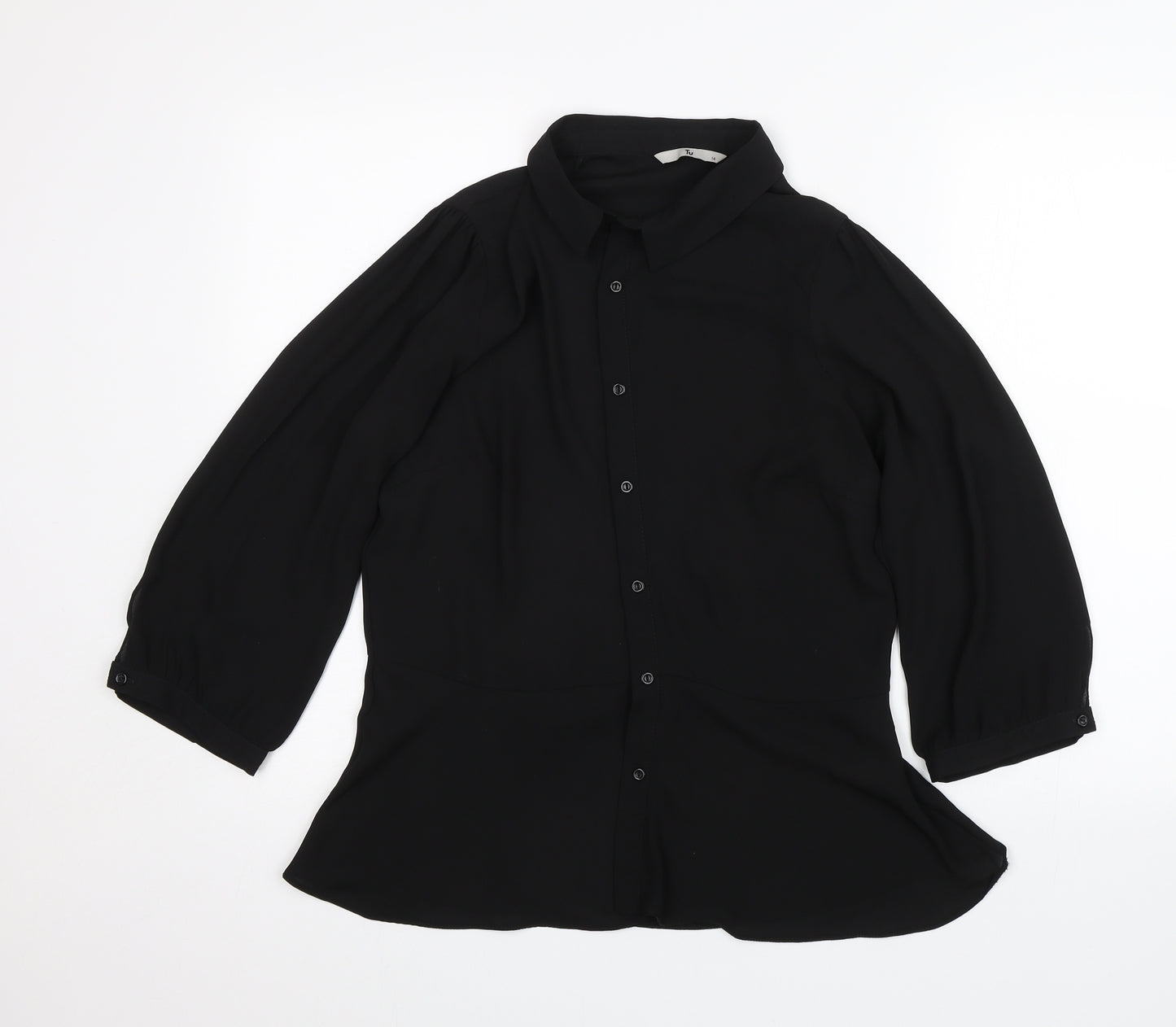 TU Womens Black   Basic Blouse Size 14