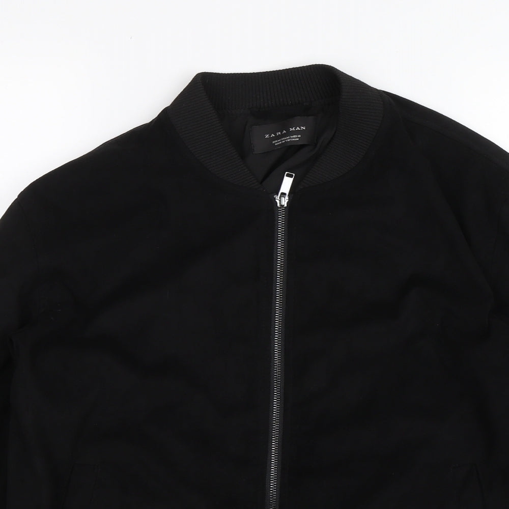 Zara Mens Black   Bomber Jacket Jacket Size M