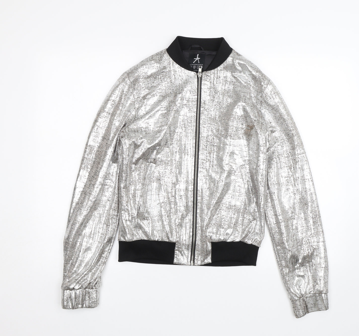 Atmosphere Womens Silver   Full Zip Jumper Size 8