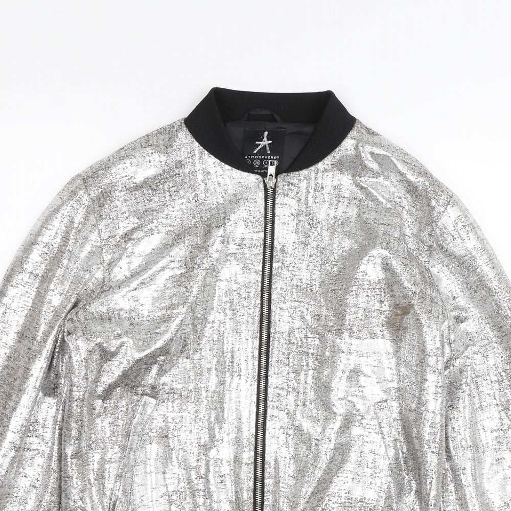 Atmosphere Womens Silver   Full Zip Jumper Size 8