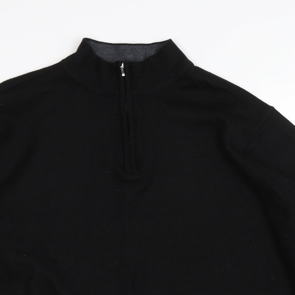 Marks and Spencer Mens Black   Pullover Jumper Size XL