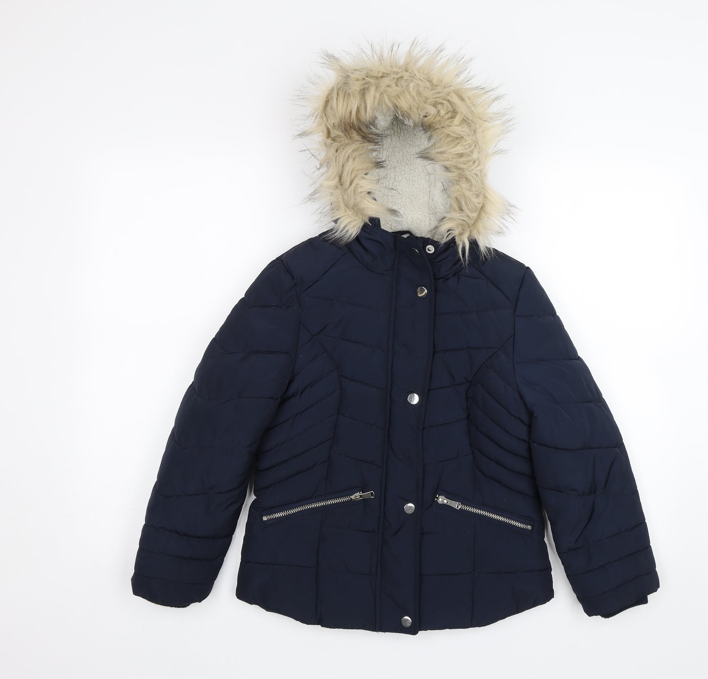 Primark Girls Blue   Parka Jacket Size 8-9 Years