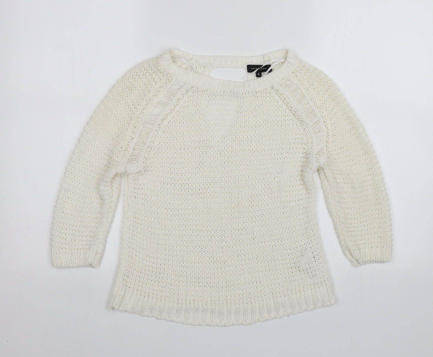 New Look Womens White   Pullover Jumper Size S