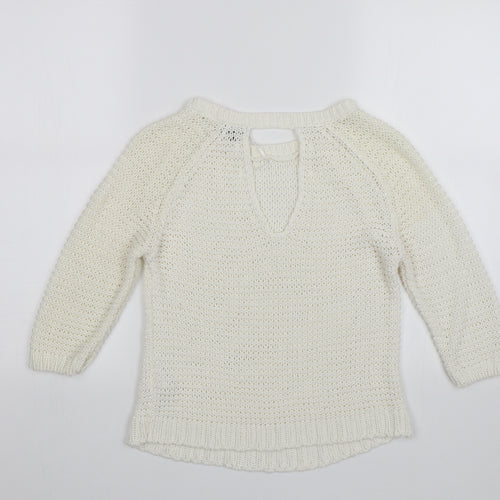 New Look Womens White   Pullover Jumper Size S