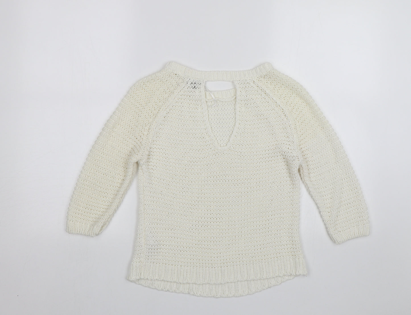New Look Womens White   Pullover Jumper Size S
