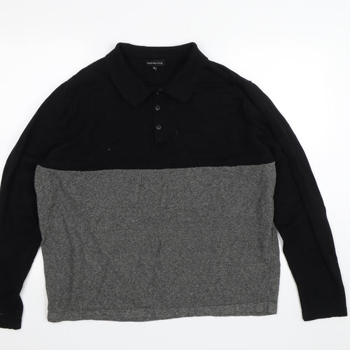 Red Herring Mens Black   Pullover Jumper Size 2XL