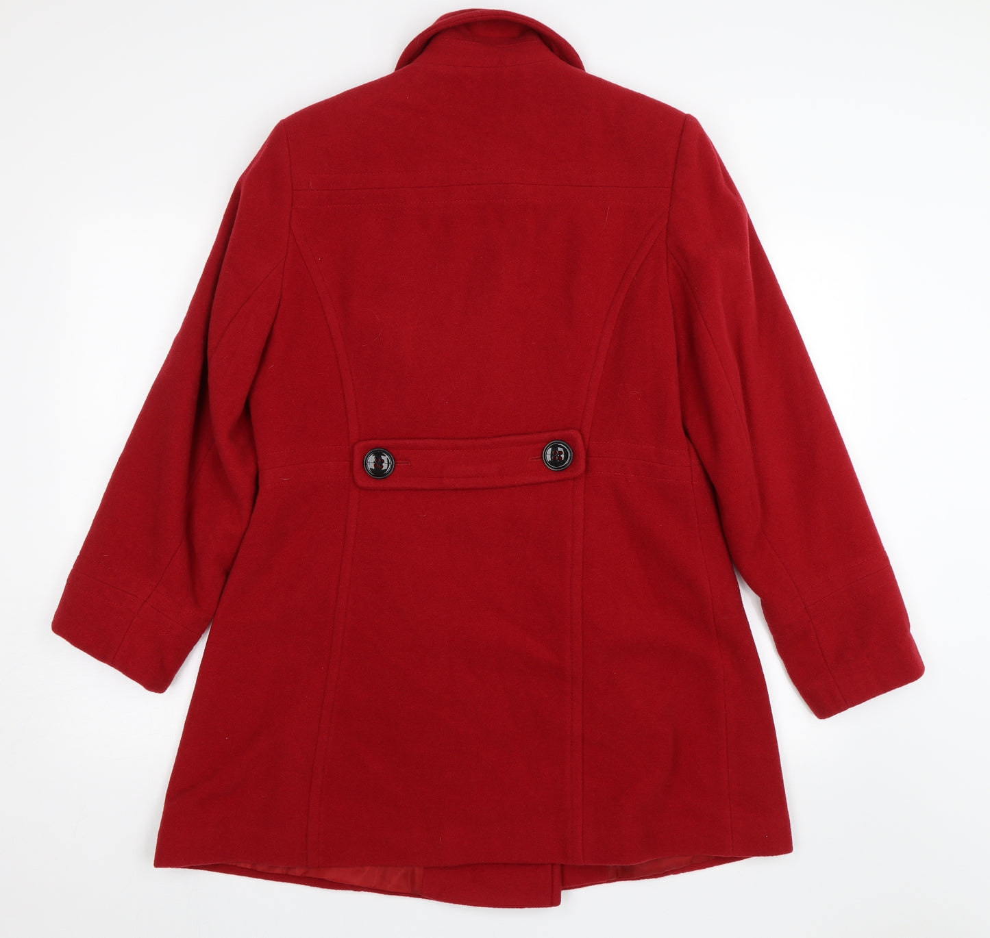 BHS Womens Red   Pea Coat Jacket Size 14