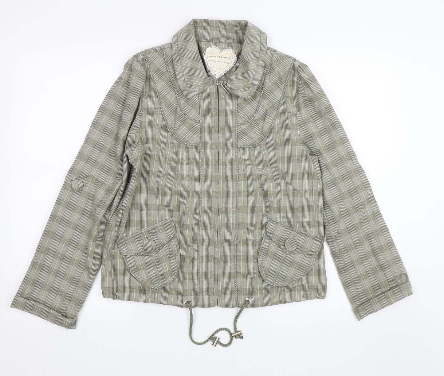 Lady Loves Womens Green Striped  Jacket  Size 12