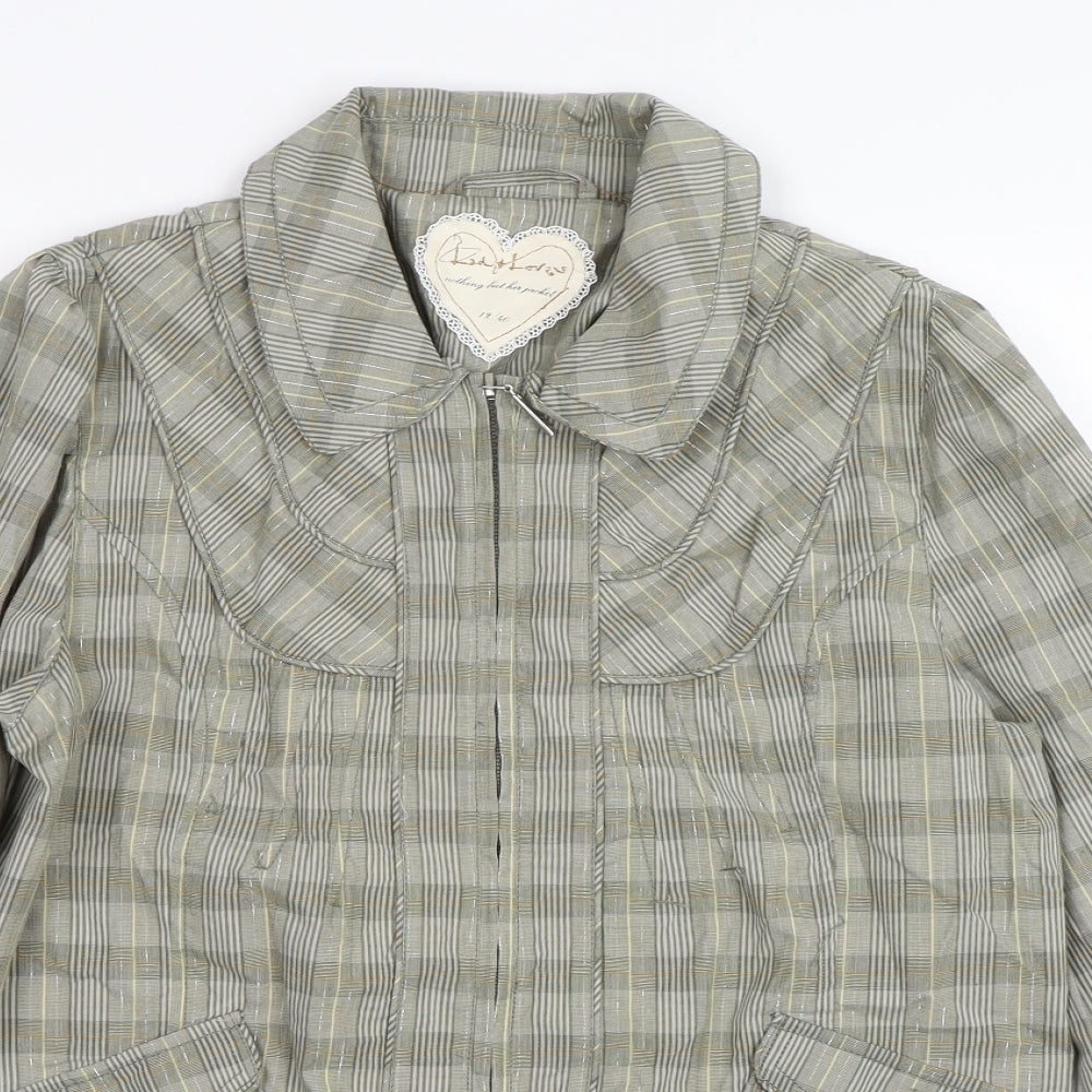 Lady Loves Womens Green Striped  Jacket  Size 12