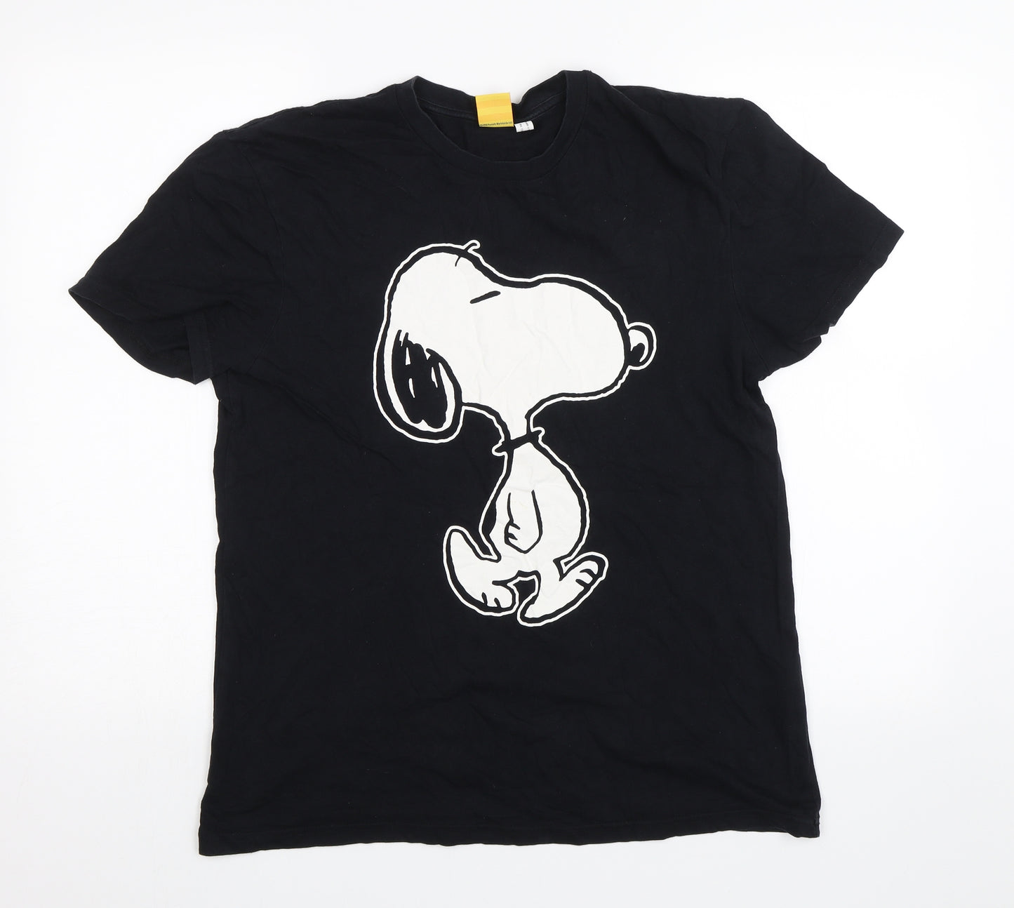 Topman Mens Black    T-Shirt Size M  - Peanuts Snoopy